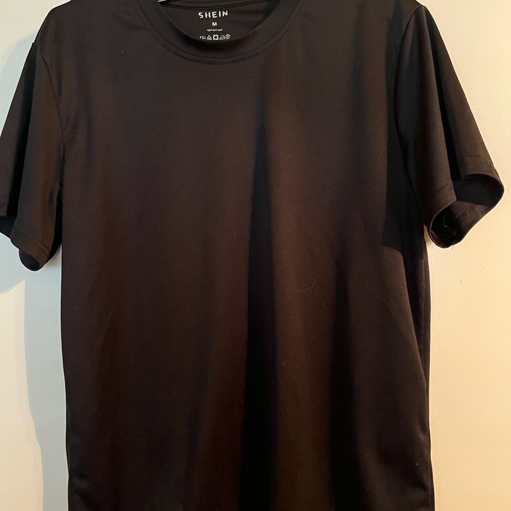 SHEIN Black Short Sleeve Tee Classic Cotton